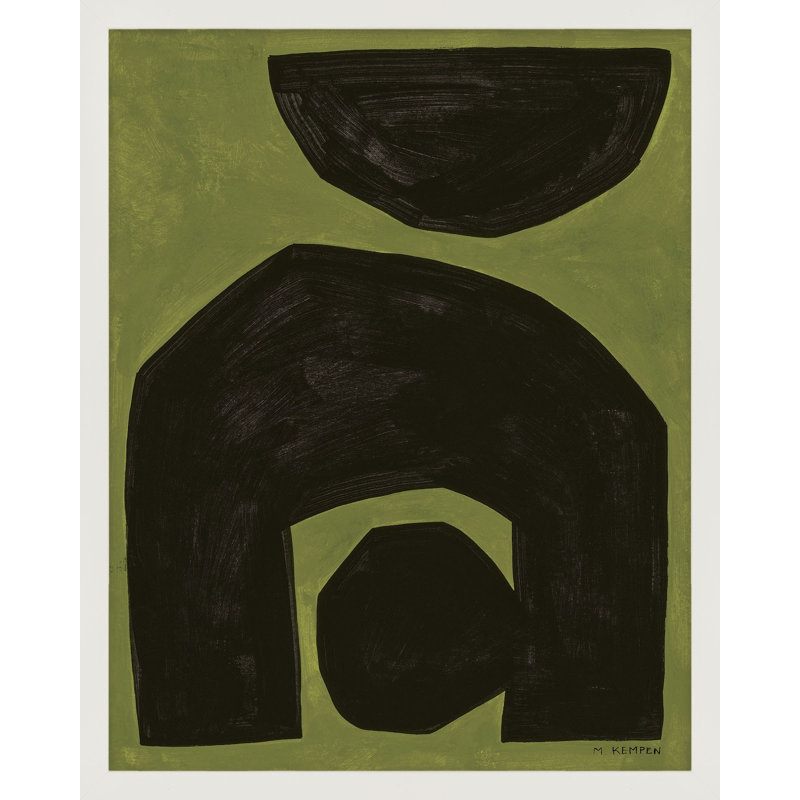 Module On Green 2 Painting by Michael Kempen, White, 20" H x 16" W x 1.25" D