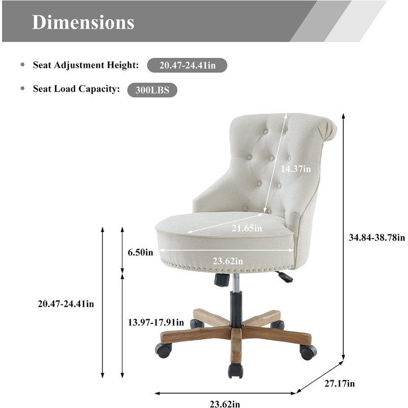 Fauteuil de direction Borga, Beige