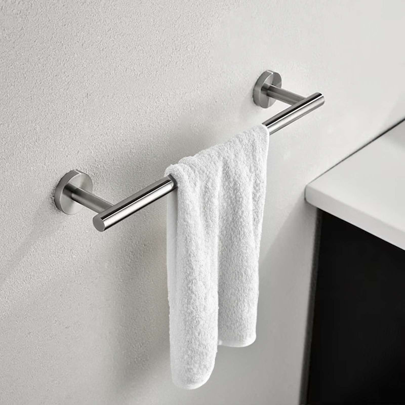 Barre à serviettes TB01-12 ", Nickel brossé, H 3,15 po x l 9 po x P 3,15 po