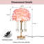 Lampe de table rose à plumes avec abat-jour en perles de cristal, lampe de chevet glamour dorée avec ampoule E26 incluse