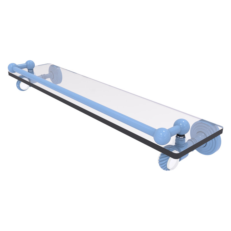 Tablette flottante Pacific Grove, H 3,5 po x l 22 po x P 5,5 po, Bleu troll plat