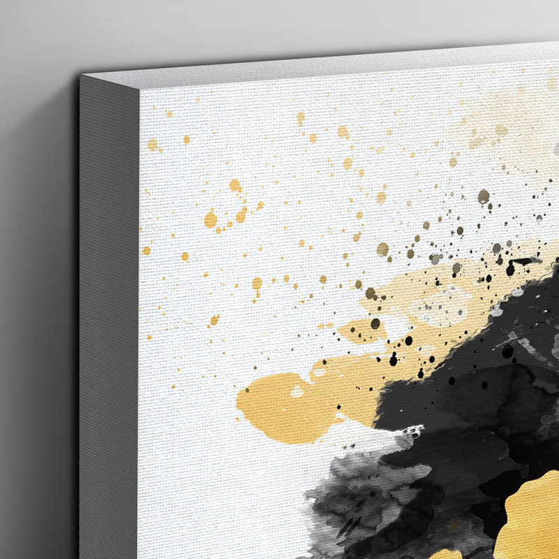 Giraffe Silhouette at Sunset - Wall Art, 40cm H x 60cm W, Wrapped Canvas