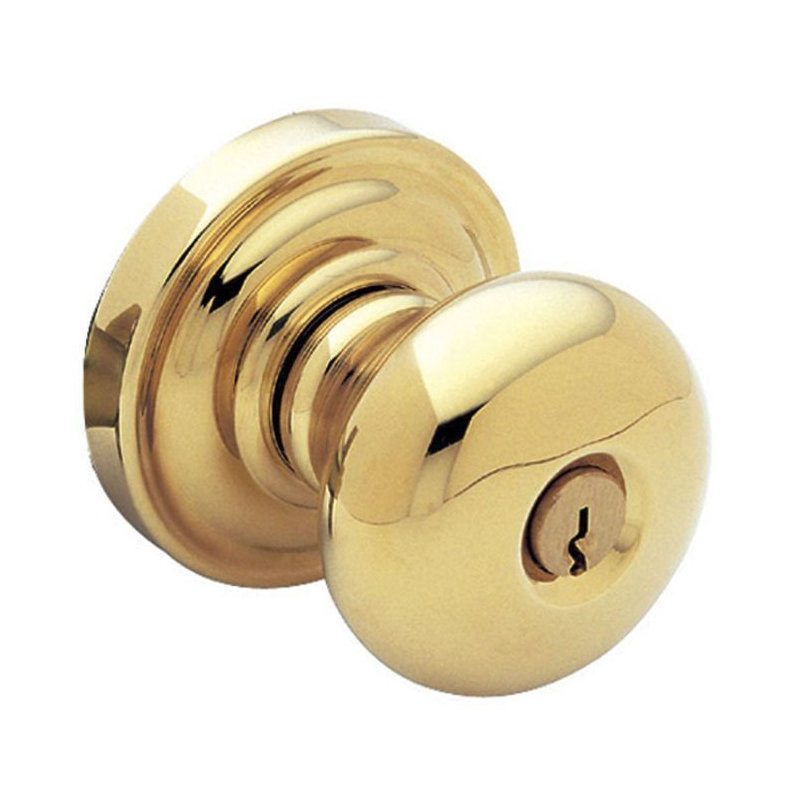 Classic Key (Entry) Door Knob, Lifetime (PVD) Polished Brass