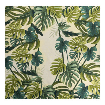 Tapis intérieur / extérieur floral Cindina