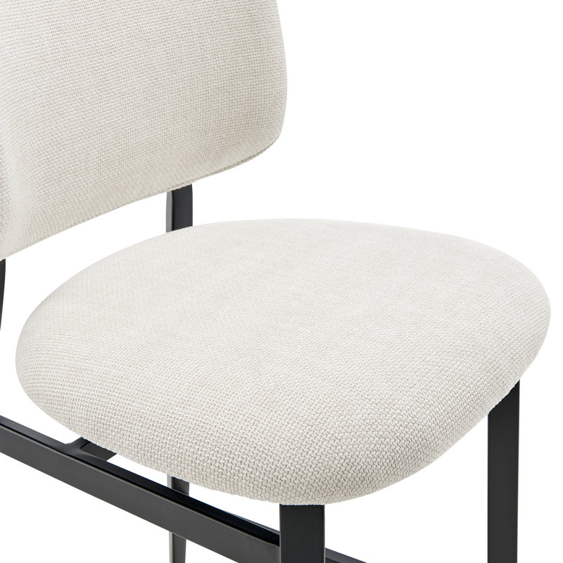 Tabouret de comptoir rembourré Inola, Beige