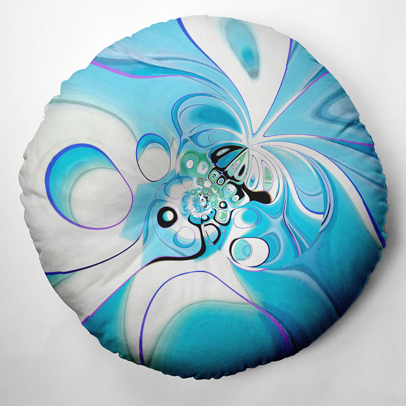 134 - Oreiller touffeté bohémien et éclectique Icey Waves, 26 po x 26 po