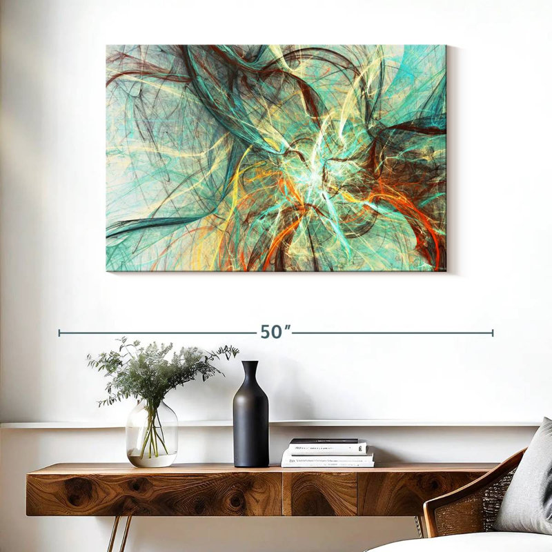 Avery Underwater Currents Abstract, 26" H x 39" W