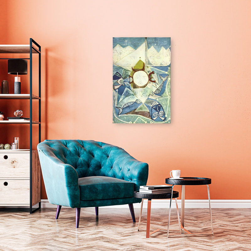 Reproduction d'art mural océanique, H 36 po x l 24 po