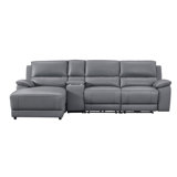 Carrabelle Leather Power Recliner Console,USB Port
