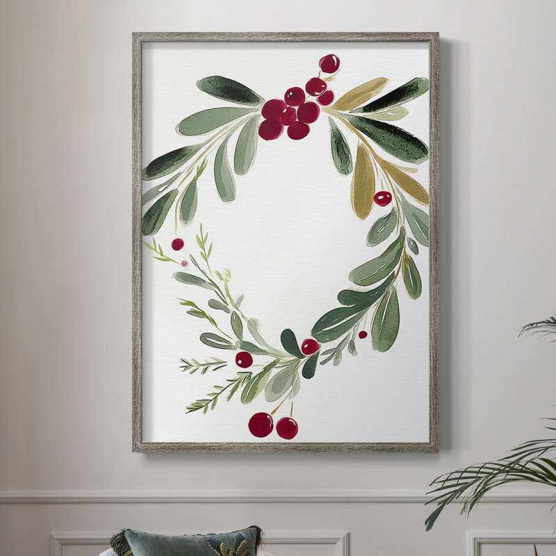 «Christmas Holiday Art DCCXC III», reproduction d'art encadrée - bois massif XMA171336, H 11 po x l 9 po
