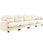 Canapé modulaire à quatre places, chenille, tissu lavable, canapé modulaire, diverses combinaisons de chenille, coussin, coussins, beige
