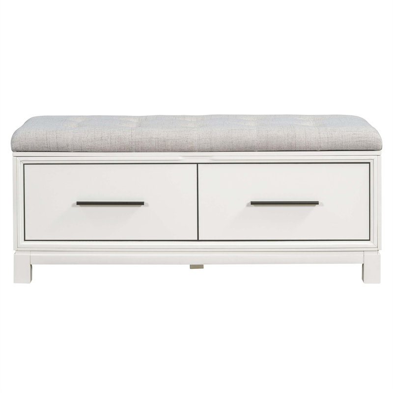 Banc à chaussures polyvalent avec rangement dissimulé et conception réfléchie pour la maison, Blanc