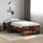 Structure de lit vidaXL Base de lit Mobilier de chambre à coucher bois d'ingénierie et métal-270838735-270838729