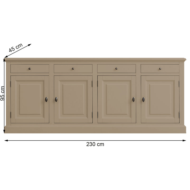 Chapne 230cm Sideboard, Gray Beige