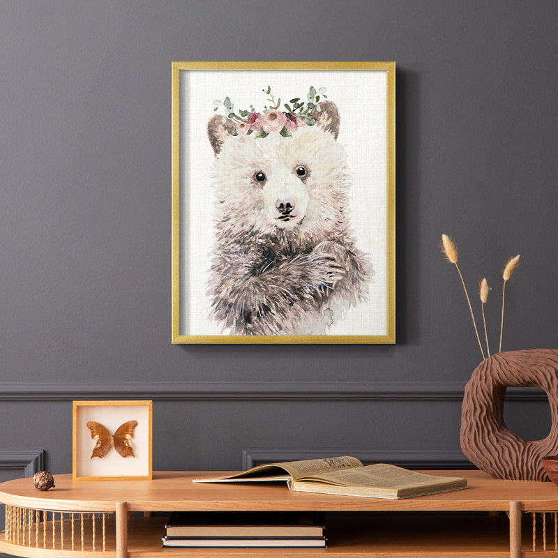 Dressy Cub, reproduction encadrée - bois massif, Or, H 10 po x l 8 po