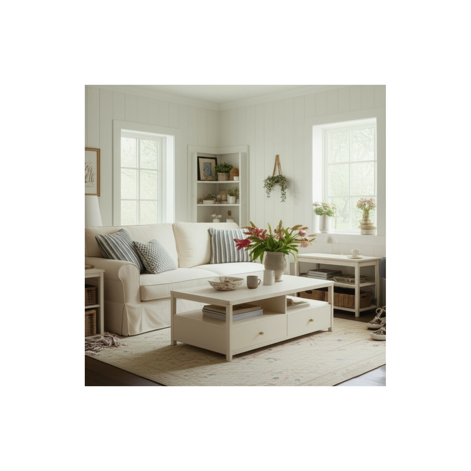 Gracie Coffee Table, Coconut Milk