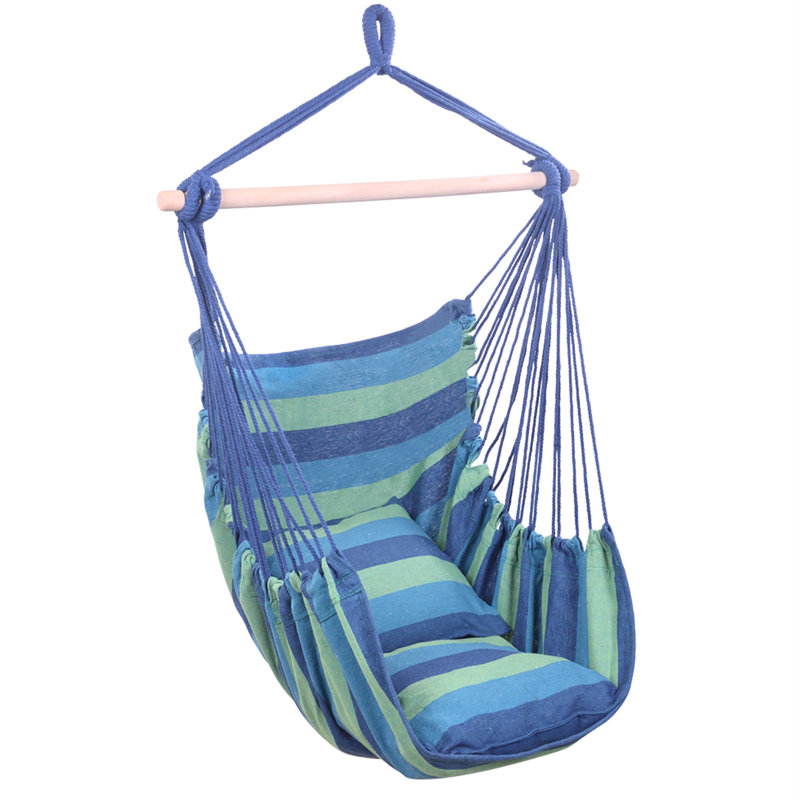 Chaise hamac Hayoon, Bleu / bleu foncé / vert