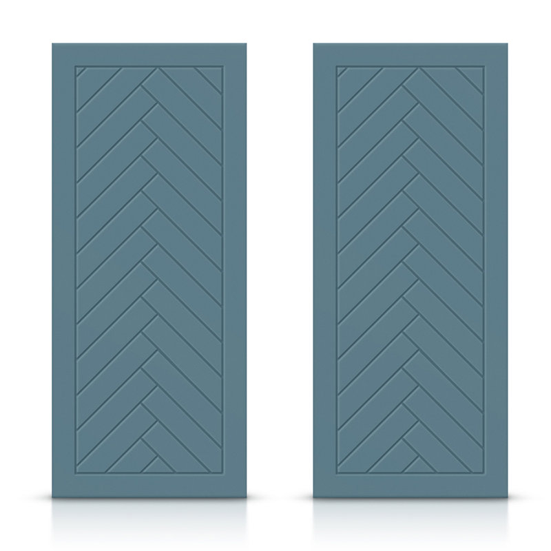 Portes de placard coulissantes à panneaux, Bleu dignité, 60 po x 96 po