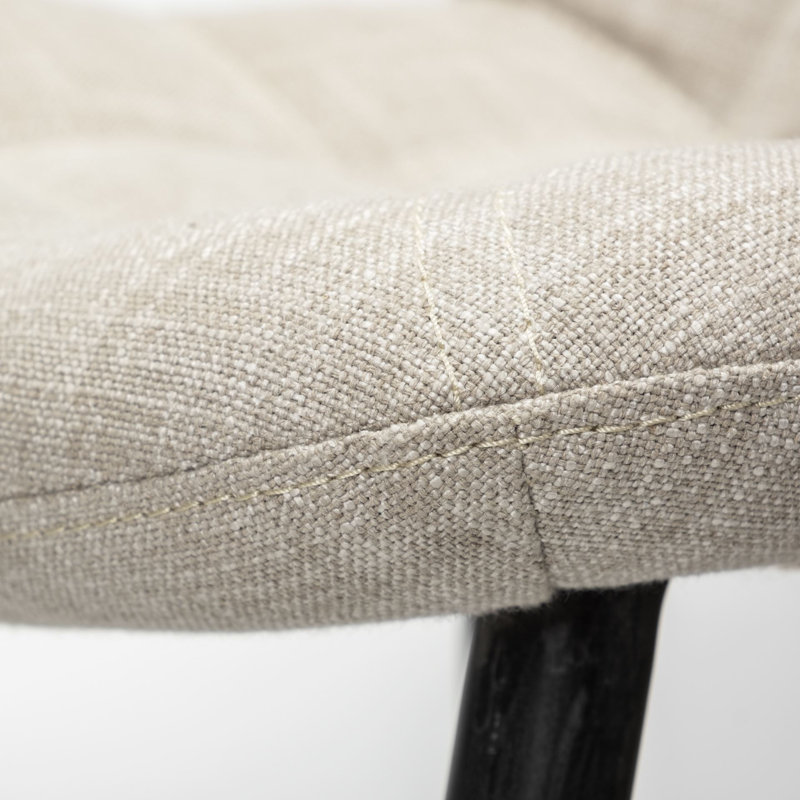 Chaise d'appoint rembourrée Nanci, Crème
