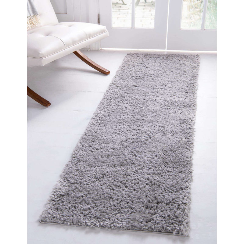 Tapis à poils longs de couleur caramel, Tapis de couloir 2 pi 7 po x 10 pi