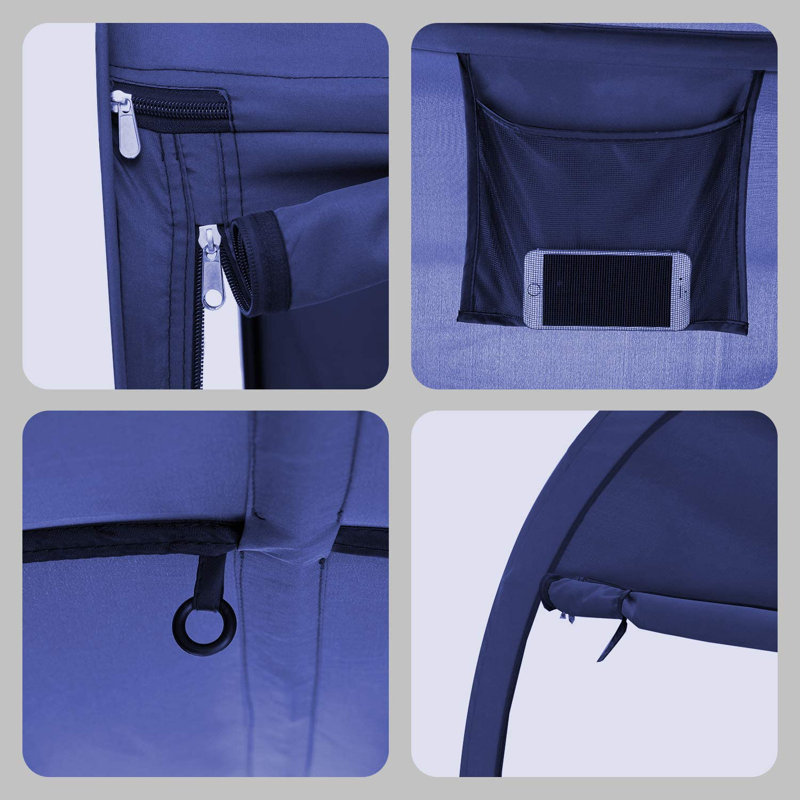 Navy Blue Polyester Twin Bed Tent Canopy