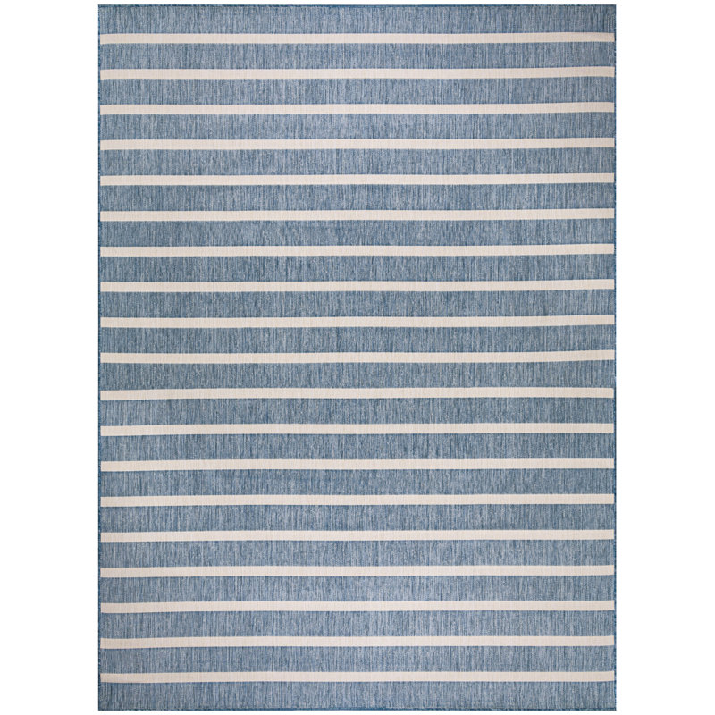  Positano 10' x 14' Navy Ivory Modern Rug, Rectangle 10' x 14'