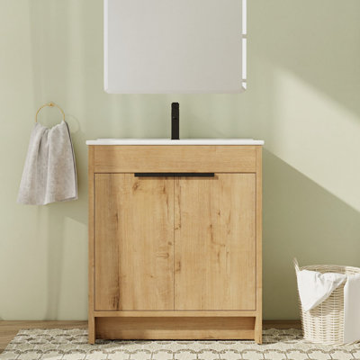 Cottam 30'' Single Bathroom Vanity with Ceramic Top