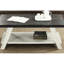 Table basse à plateau rectangulaire avec pieds évasés et tablette - H 48 po x H 19 po bicolore en bois manufacturé de qualité patinée-1720059355-1720059356