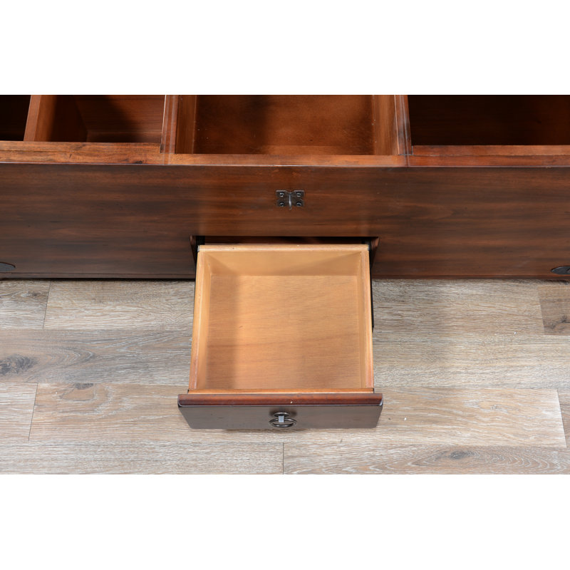 Table basse avec rangement en bois massif Joslin