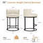 Tabouret de comptoir pivotant en similicuir 34,6 po H avec structure en métal-1509815138