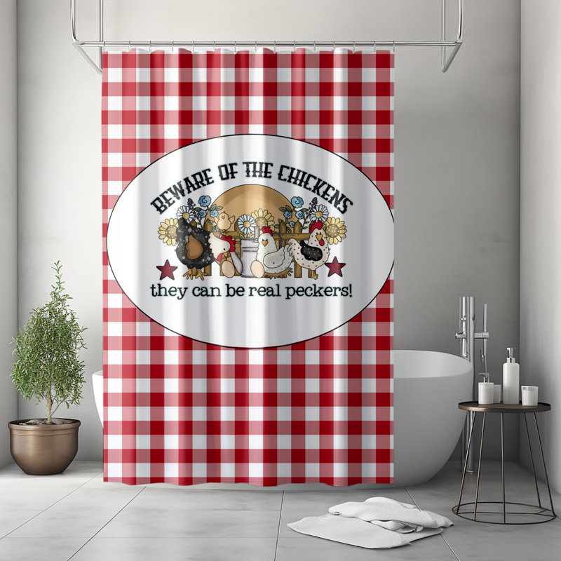 Joashus Gingham Shower Curtain, 93" H x 70" W