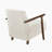Weston 28" Mid-Century Modern Accent Chair - Corduroy Accent Chair Supportive Pocket Coil Seating, Solid Wood Brown Accents-956616291