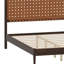 Base de lit plateforme Mid-Century moderne avec tête de lit tissée à la main-133439409