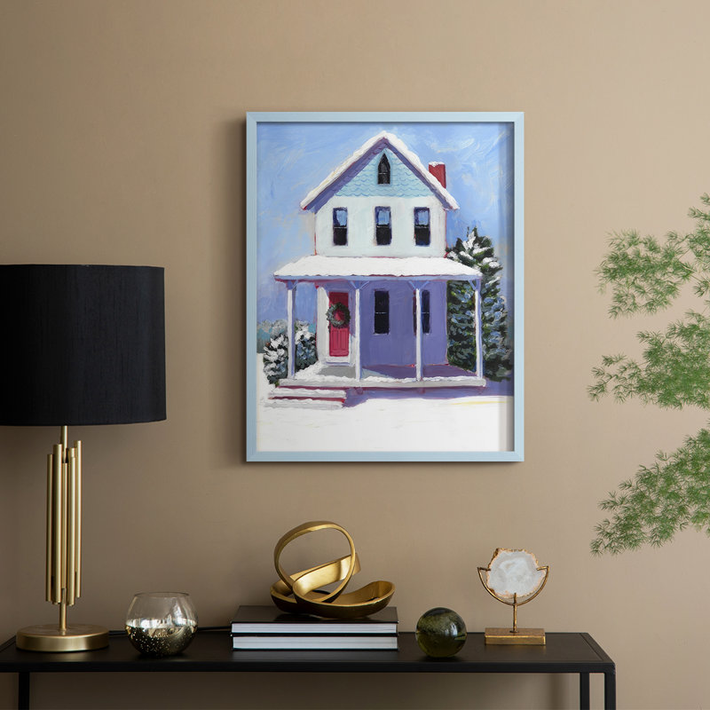Victorian Home I, reproduction encadrée - bois massif, H 30 po x l 24 po, Bleu