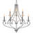 Tes 9-Light Indoor Chrome Classic/Traditional Empire Candelabra Chandelier