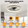 Indoor Flush Mount Ceiling Fan With LED Light And Remote Control