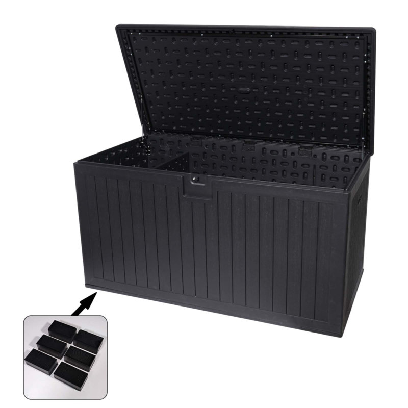 Coffre de terrasse en résine 230 gallons, 32.68" H x 63.39" W x 32.28" D