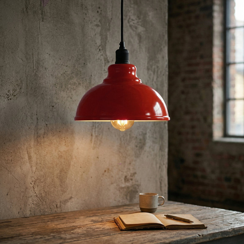 1 - Light Dome Pendant, Yes, Red