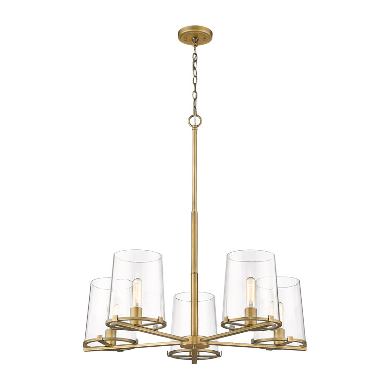 Catosha 5 - Light Dimmable Classic / Traditional Chandelier, Gold