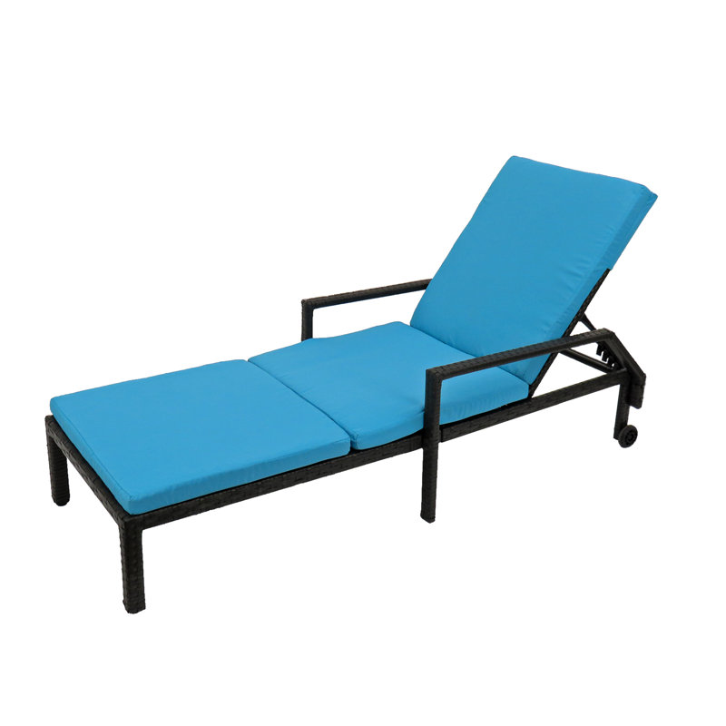 Chaise longue inclinable 78,75 po avec coussins 78,75 po