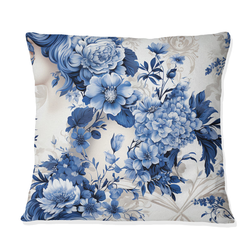 Coussin Cobalo, H 16 po x l 16 po
