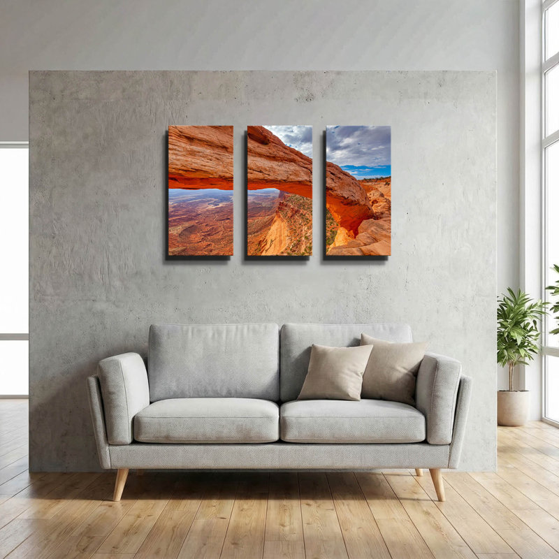 « Mesa », triptyque mural de Darren White, 91,4 cm x 61 cm, 78 po x 34 po