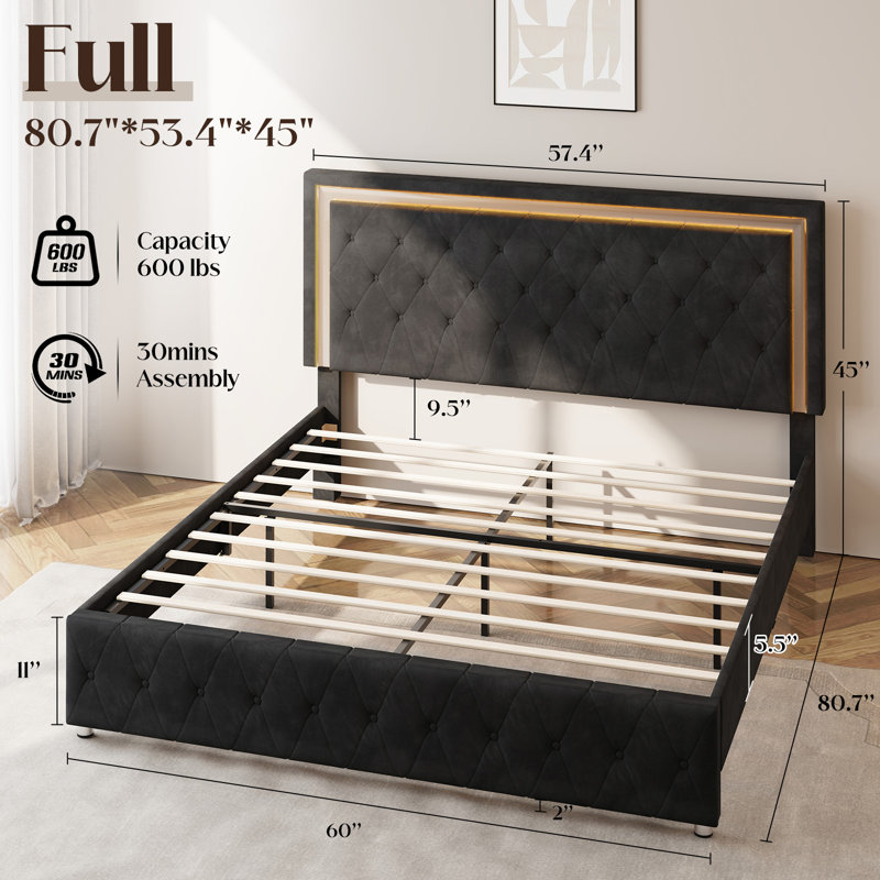 Braiya Upholstered Platform Bed