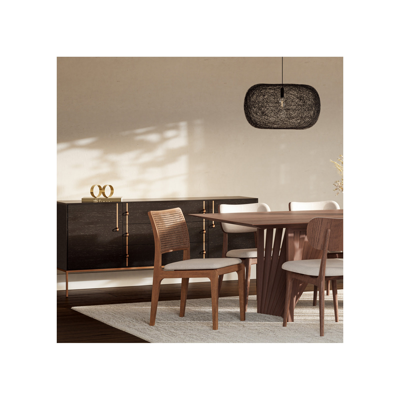 Ena Side Chair, Walnut