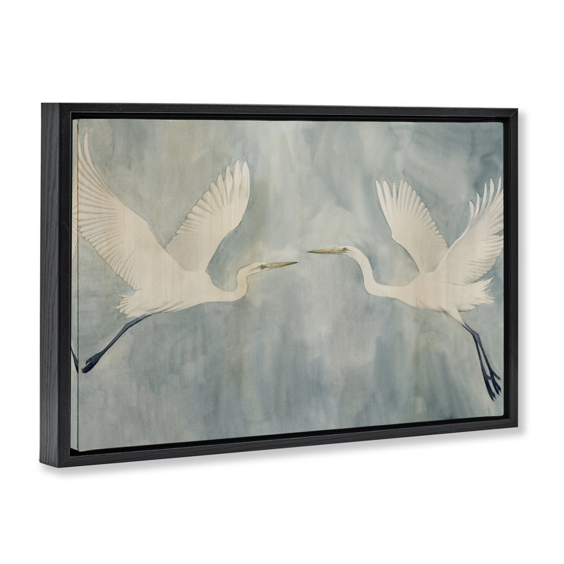 Cadre flottant Twin Island Specters, design par Grace Popp, Cadre flottant noir de jais, H 17 po x l 25 po