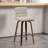Swivel Upholstered Counter & Bar Stool With Solid Wood Frame and L-Shaped PU Leather Back-588686645-546646266