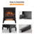 18''W Electric Fireplace Stove With Remote Control-1870844746