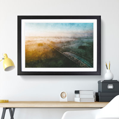 Mist over Westervoot in the Netherlands - Picture Frame Graphic Art