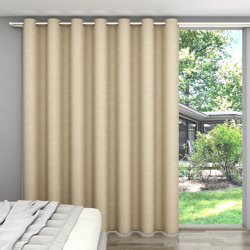 Rideau simple occultant et isolant avec œillets Lebel, Beige, L 52 po x L 96 po