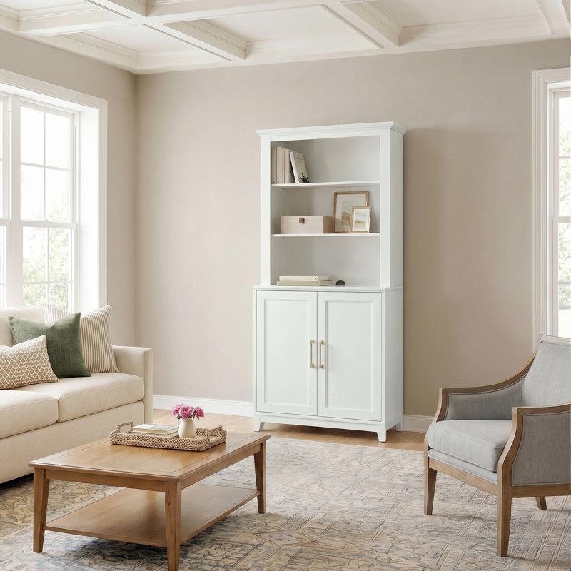 Ensemble d'armoire à 2 portes avec quincaillerie de qualité supérieure Martha Stewart Bedford, Blanc